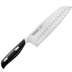 Coltello tescoma grandchef santoku in acciaio inox 17cm argento/nero