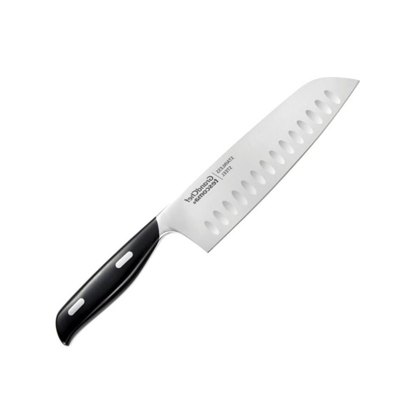 Coltello tescoma grandchef santoku in acciaio inox 17cm argento/nero