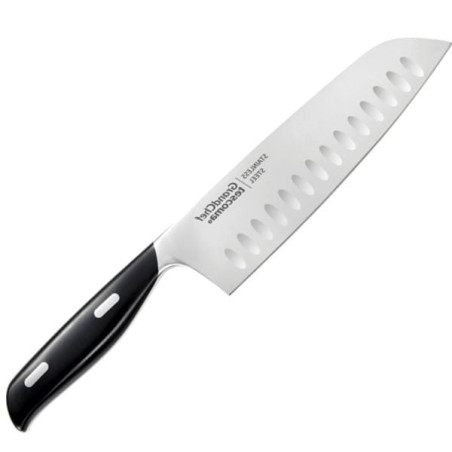 Coltello tescoma grandchef santoku in acciaio inox 17cm argento/nero