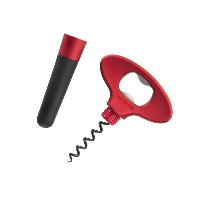 Apribottiglie/tappo universale tescoma per bottiglie rosso/nero [695422]