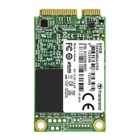 Ssd 64gb transcend 370s msata sata iii 6gbit/s [ts64gmsa370s]