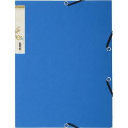 Cartellina in cartone con elastico exacompta 24x32cm blu [56982e]