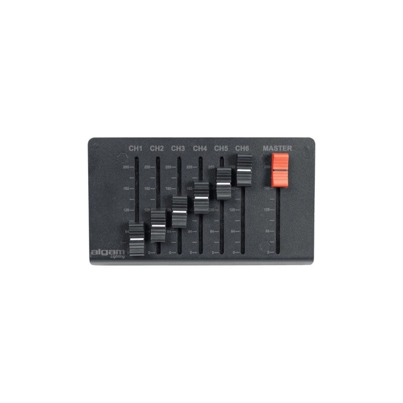 Mixer/controllo luci algam lighting 6 canali nero [dmx6-plus]