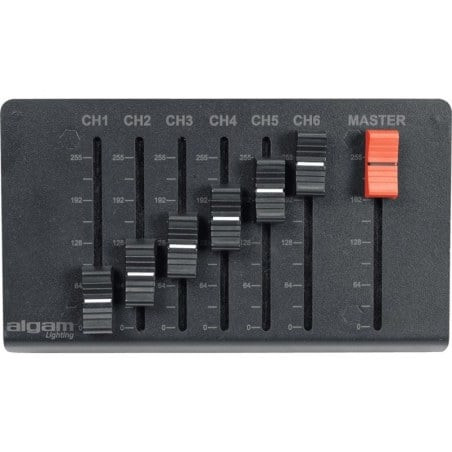 Mixer/controllo luci algam lighting 6 canali nero [dmx6-plus]