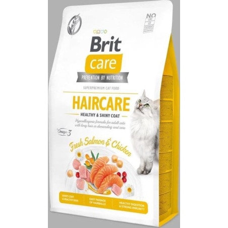 Mangime brit care cat grainfree haircare - cibo completo per