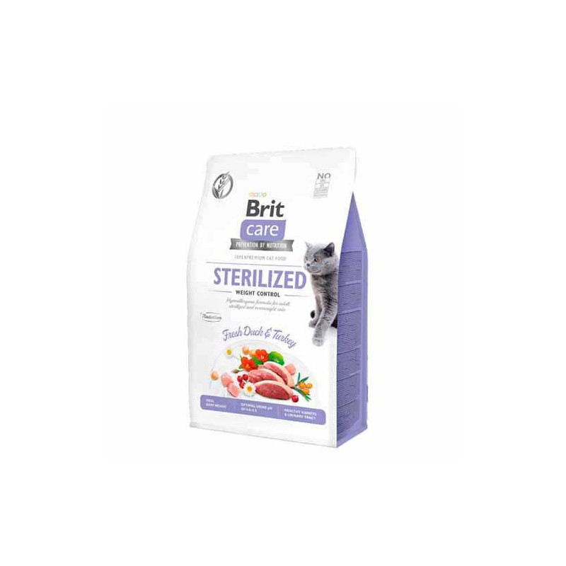 Mangime brit care grainfree sterilized weight control - cibo