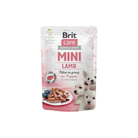 Cibo umido brit care mini lamb con agnello per cuccioli 85gr