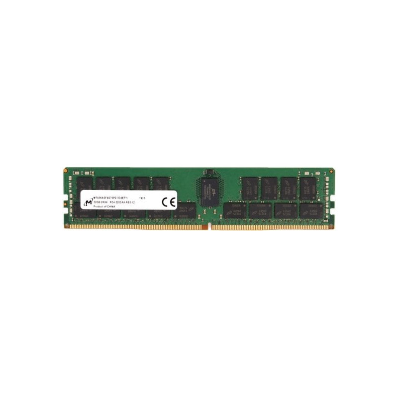 Ram dimm ddr4 32gb micron 3200mhz/288-pin/cl22/verde [mta18asf4g72pdz-3g2r]