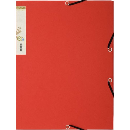 Cartellina in cartone con elastico exacompta 24x32cm rosso [56985e]