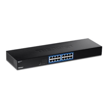 Switch trendnet 16xrj45 gigabit 19" 32gbit/s 240v nero [teg-s17]