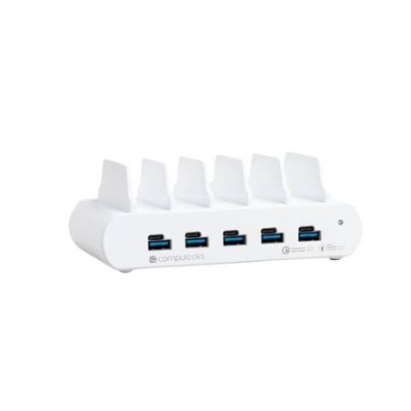 Base di ricarica per tablet a 5 porte usb-a e usb-c multiple