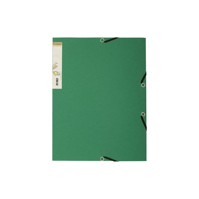 Cartellina in cartone con elastico exacompta 24x32cm verde [56983e]