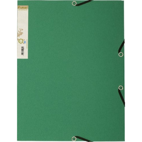 Cartellina in cartone con elastico exacompta 24x32cm verde [56983e]