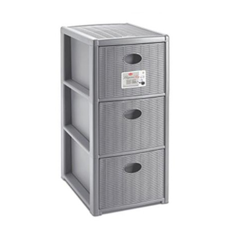 Cassettiera stefanplast 3 cassetti ampi 30x40h 60cm [30250]