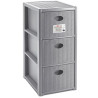 Cassettiera stefanplast 3 cassetti 30x40h 60cm grigio [30254]