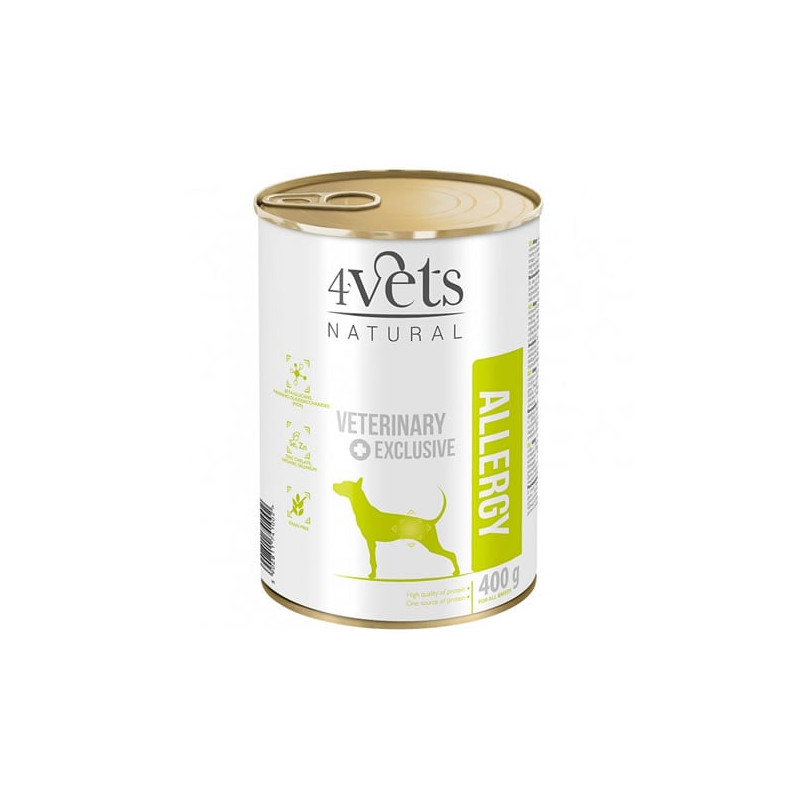Cibo umido per cani 4vets naturale allergia 400g
