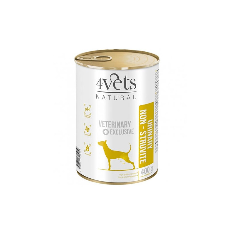 Cibo umido per cani 4vets urinario naturale senza struvit 400g