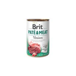 Cibo umido brit pate' e carne con cervo per cani adulti 400gr