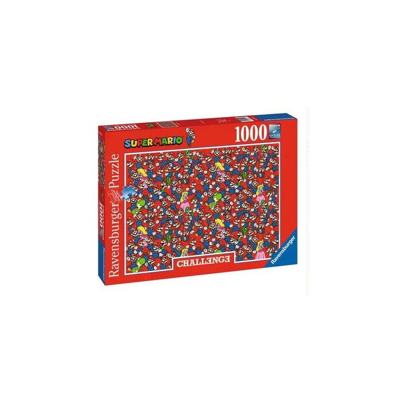 Puzzle ravensburger jigsaw super mario 1000pz multicolore [16525]