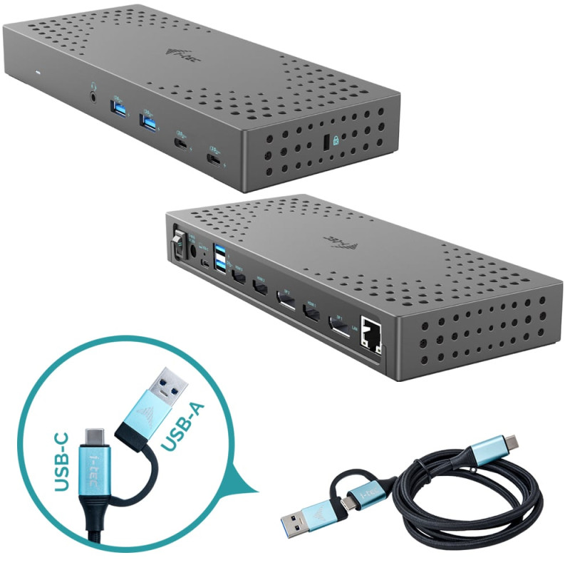 Docking station itec usb 3.0 / usb-c / thunderbolt, 3x 4k [catriple4kdockpd2it]