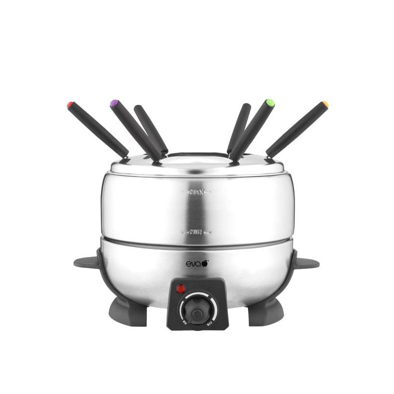 Set fonduta eva 800w 9pz acciaio inossidabile/nero [022757]