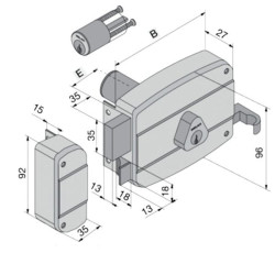 Serratura app.legno dx welka 030.60.52.1 [03060521]