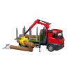 Modellino bruder mercedes benz arocs camion trasporto legname con
