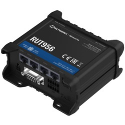 Router teltonika rut956 industriale lte cat4 wi-fi nero [telrut956]