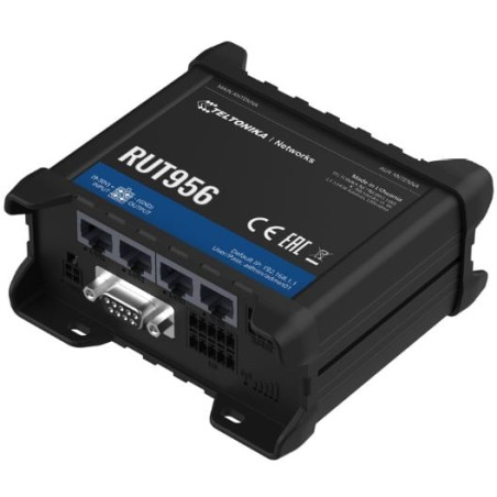 Router teltonika rut956 industriale lte cat4 wi-fi nero [telrut956]