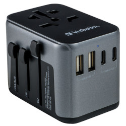 Adattatore di viaggio verbatim uta-03 universale 1xusb-c