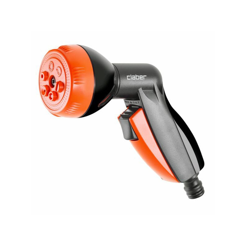 Pistola acqua claber elegante getto regolabile concentrato nero/aranzione