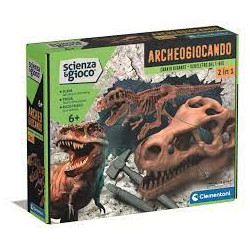 Gioco scientifico clementoni archeogiocando - dig kit t-rex