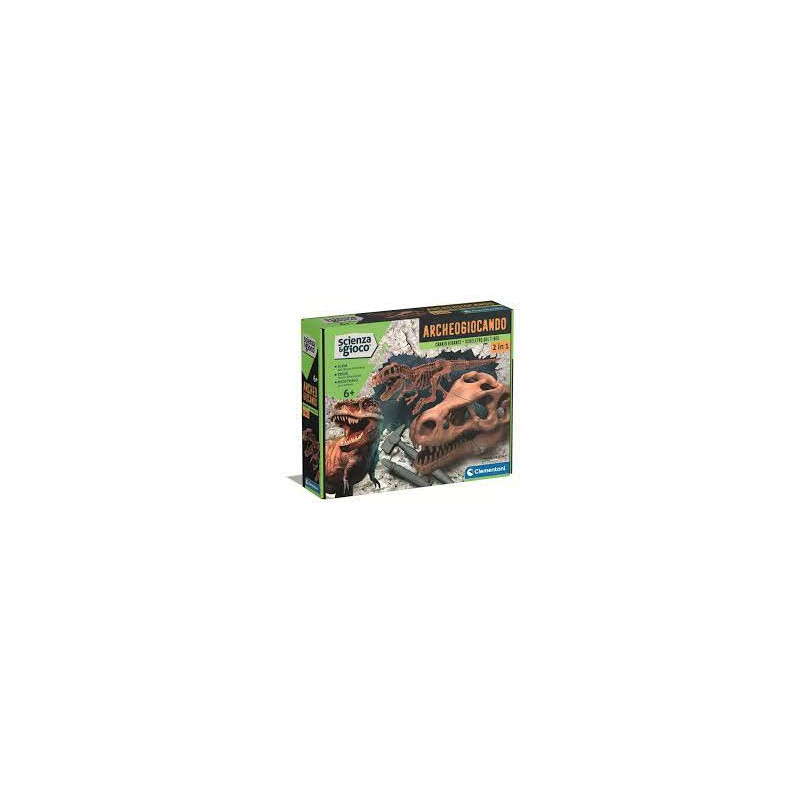 Gioco scientifico clementoni archeogiocando - dig kit t-rex