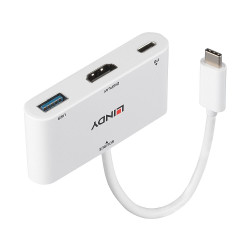 Adattatore usb lindy convertitore usb 3.1c-hdmi usba + p.d. bianco