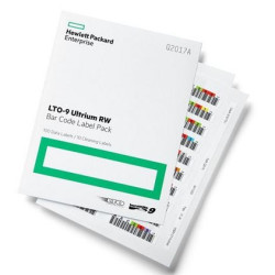 Confezione etichette hp lto-9 ultrium rw q2017a con codice a
