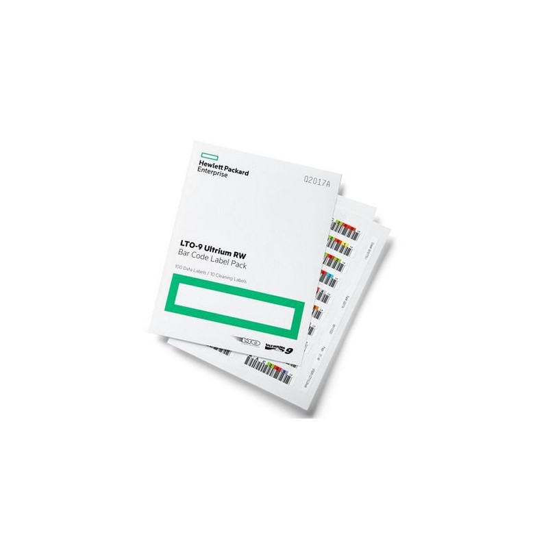 Confezione etichette hp lto-9 ultrium rw q2017a con codice a