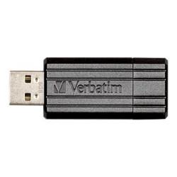 Pen drive 8gb verbatim pinstripe usb 2.0 tipo a 10mb/s nero [49062]
