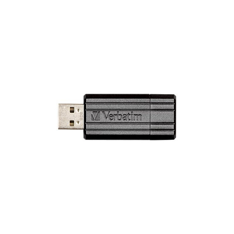 Pen drive 8gb verbatim pinstripe usb 2.0 tipo a 10mb/s nero [49062]