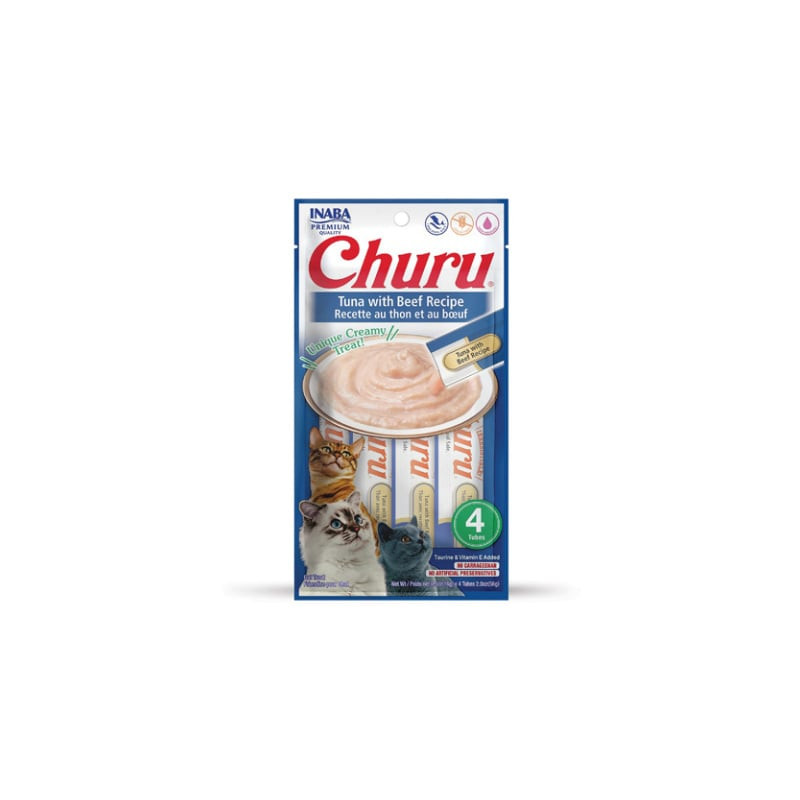Mangime inaba churu tuna & beef: dolcetti per gatti 4x14g [eu110]