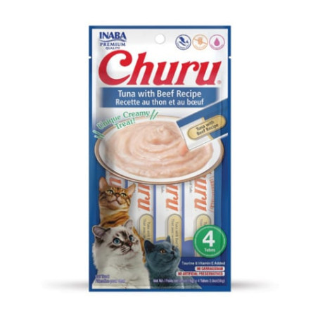 Mangime inaba churu tuna & beef: dolcetti per gatti 4x14g [eu110]