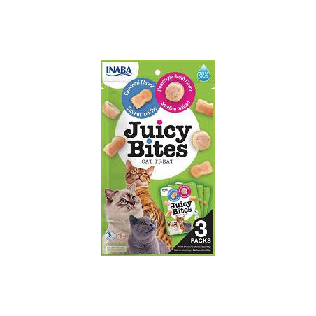 Mangime inaba juicy bites: dolcetti umidi per gatti con brodo fai