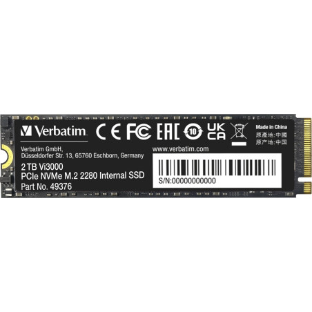 Ssd 2tb verbatim 3.3/3.0 vi3000 pcie3 [49376]