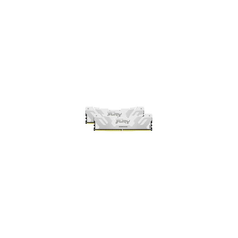 Ram dimm ddr5 32gb kingston renegade 6400mhz cl32 1.35v bianco [kf564c32rwk2-32]