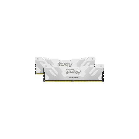 Ram dimm ddr5 32gb kingston renegade 6400mhz cl32 1.35v bianco [kf564c32rwk2-32]