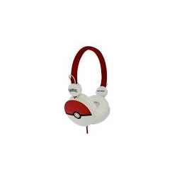 Cuffie oceania trading ltd pokemon pokeball core per bambini bianco/rosso