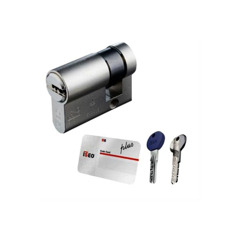 Cilindro infilare iseo r6plus 40-30-10 ka ottone nichelato