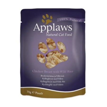 Cibo umido applaws petto di pollo con riso selvatico per gatti adulti