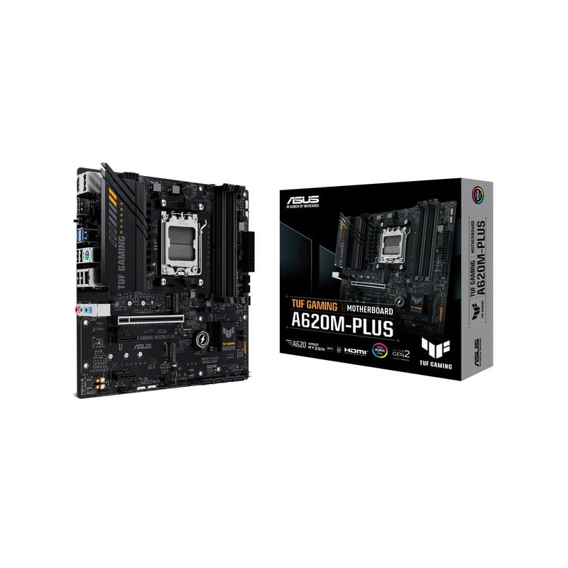 Scheda madre asus tuf gaming a620m-plus amd a620 4x ddr5 micro-atx