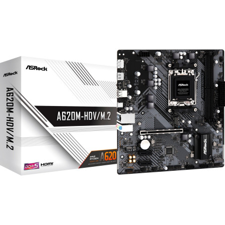 Scheda madre asrock a620m-hdv/m.2 64gb amd/am5/atx/4x ddr5 [90-mxbll0-a0uayz]