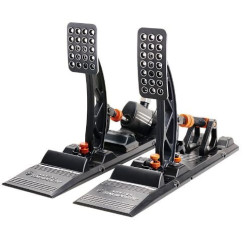 Pedeliera asetek acceleratore invicta s sim racing nero/arancione